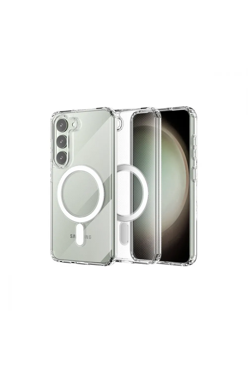 Samsung Galaxy S23 Plus Kılıf Magneticsafe Şeffaf Silikon - Şeffaf