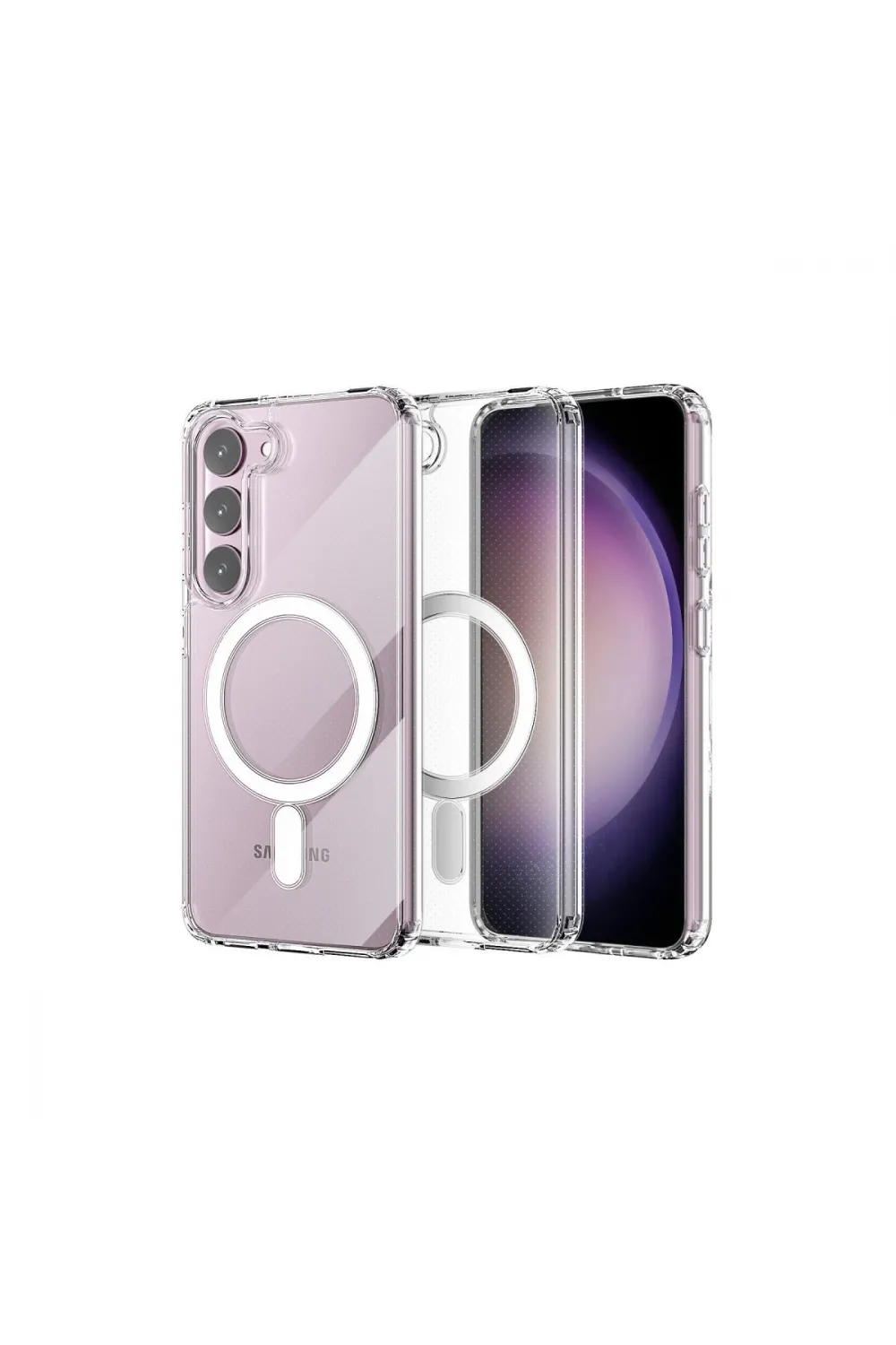 Samsung Galaxy S23 Plus Kılıf Magneticsafe Şeffaf Silikon - Şeffaf
