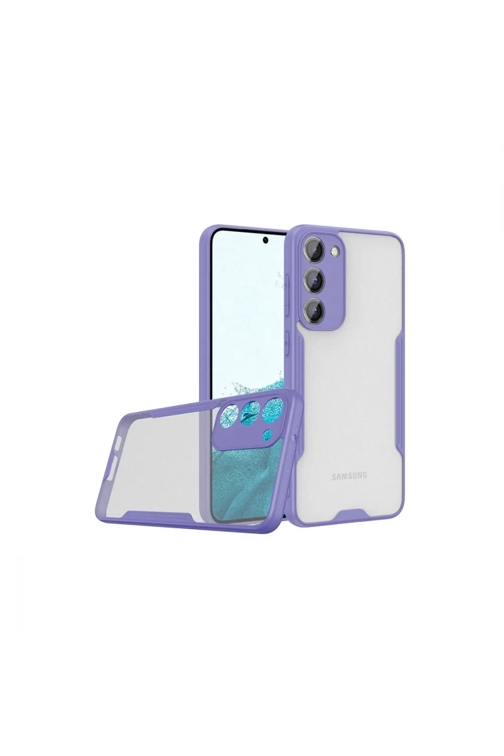 Samsung Galaxy S23 Plus Kılıf Platin Silikon - Lila
