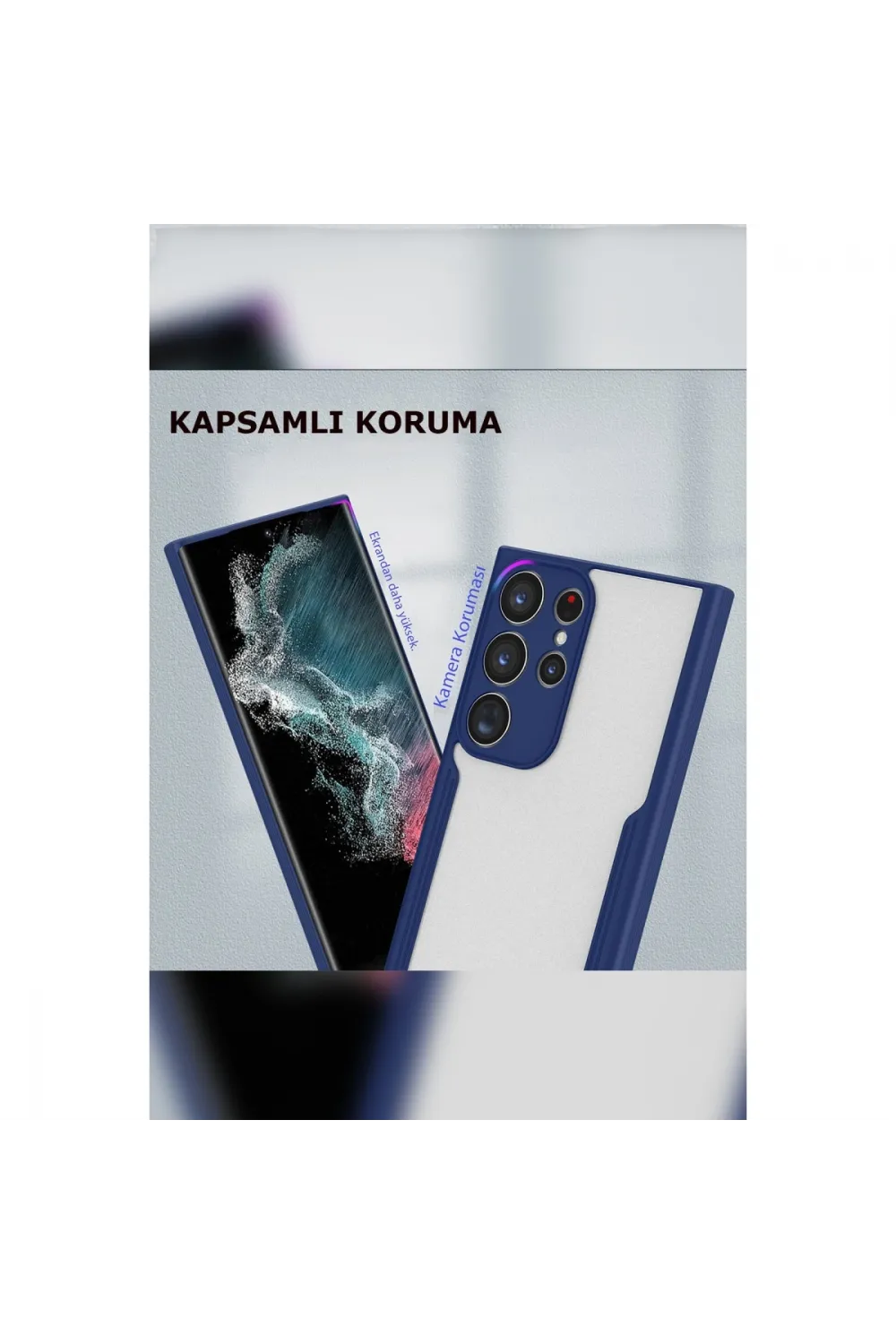 Samsung Galaxy S23 Plus Kılıf Platin Silikon - Mavi