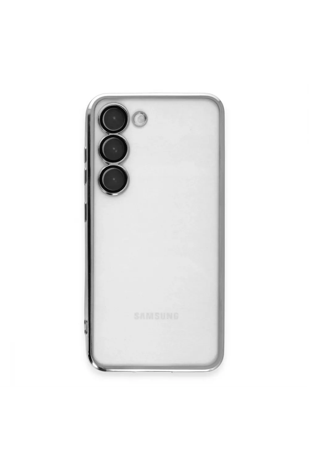 Samsung Galaxy S23 Plus Kılıf Razer Lensli Silikon - Gümüş