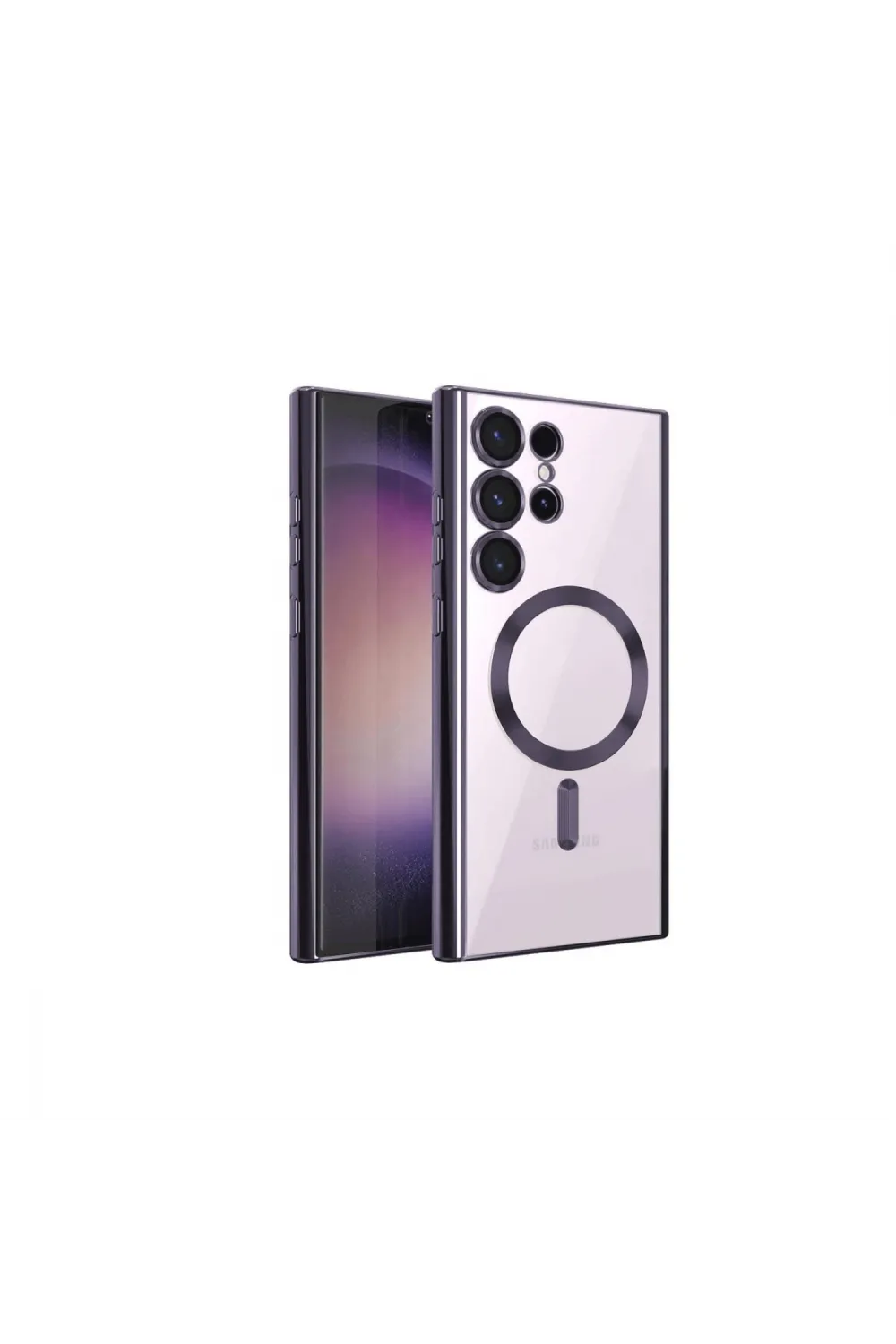 Samsung Galaxy S23 Ultra Kılıf Kross Magneticsafe Kapak - Mor