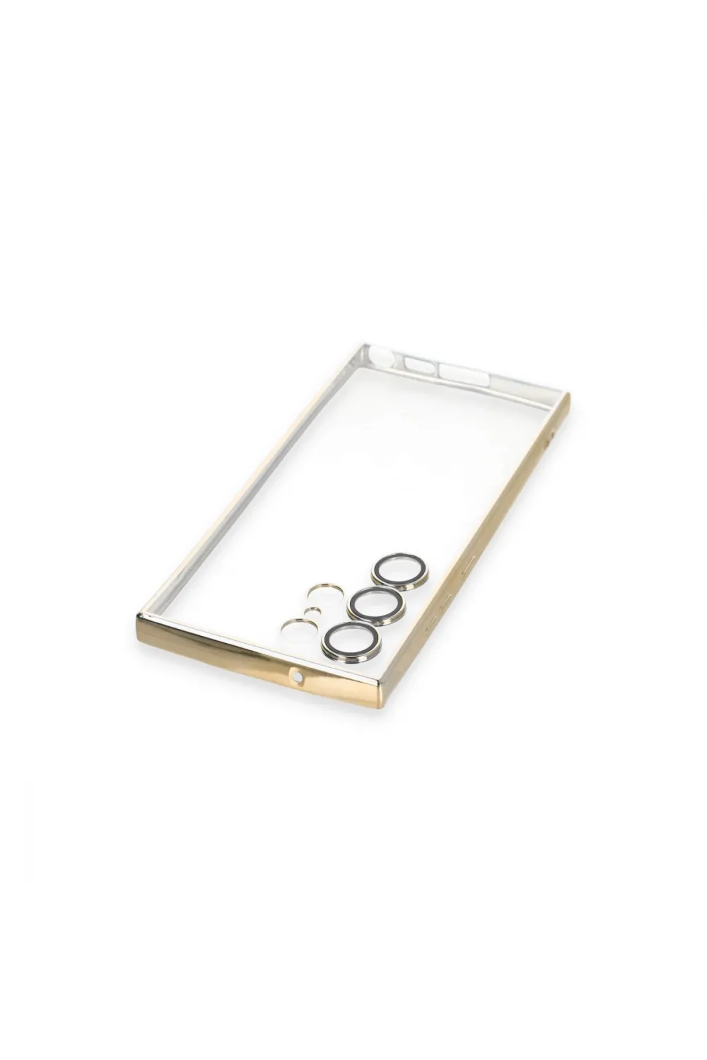 Samsung Galaxy S23 Ultra Kılıf Razer Lensli Silikon - Gold