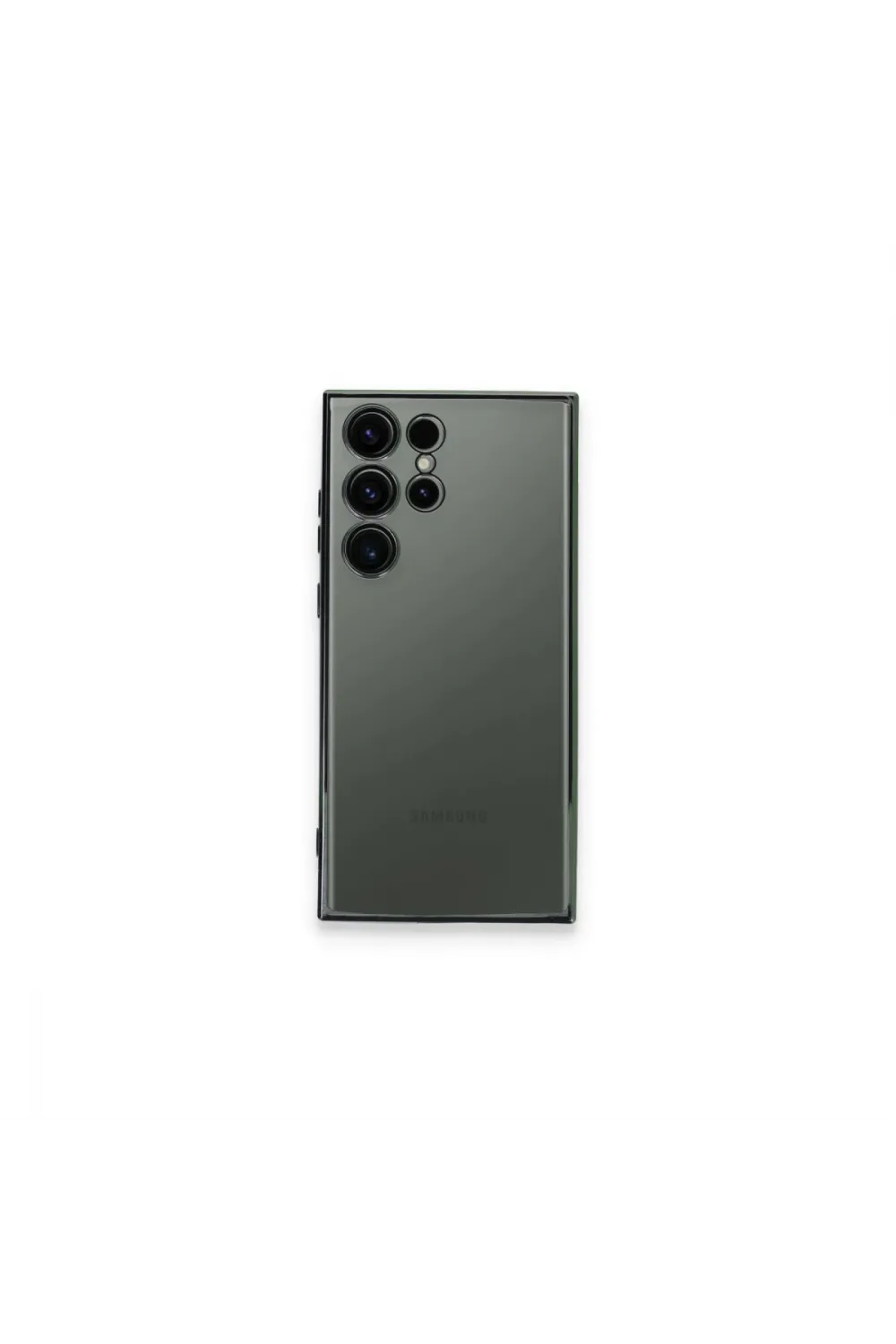 Samsung Galaxy S23 Ultra Kılıf Razer Lensli Silikon - Yeşil