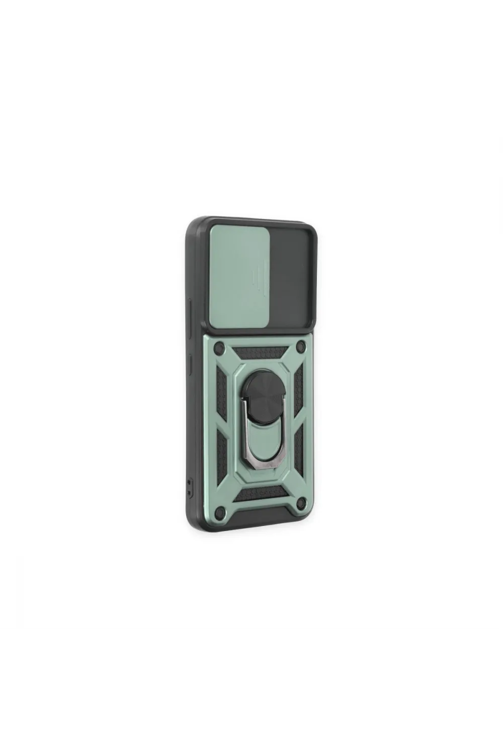 Samsung Galaxy S24 Kılıf Pars Lens Yüzüklü Silikon - Yeşil