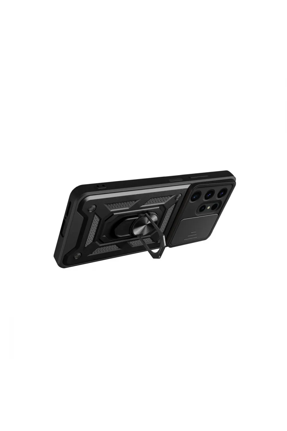 Samsung Galaxy S24 Ultra Kılıf Pars Lens Yüzüklü Silikon - Yeşil
