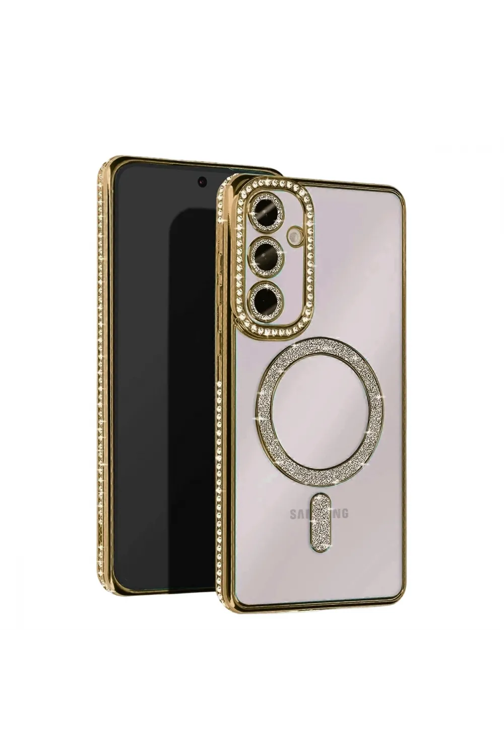Samsung Galaxy S25 Fe Joke Simli Magneticsafe Kılıf - Gold