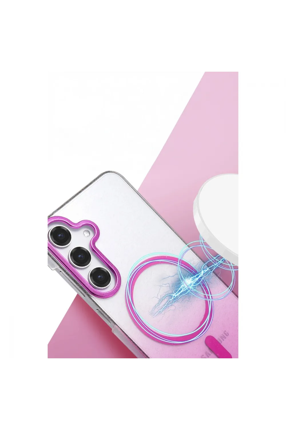 Samsung Galaxy S25 Glossy Magsafe Kapak - Pembe