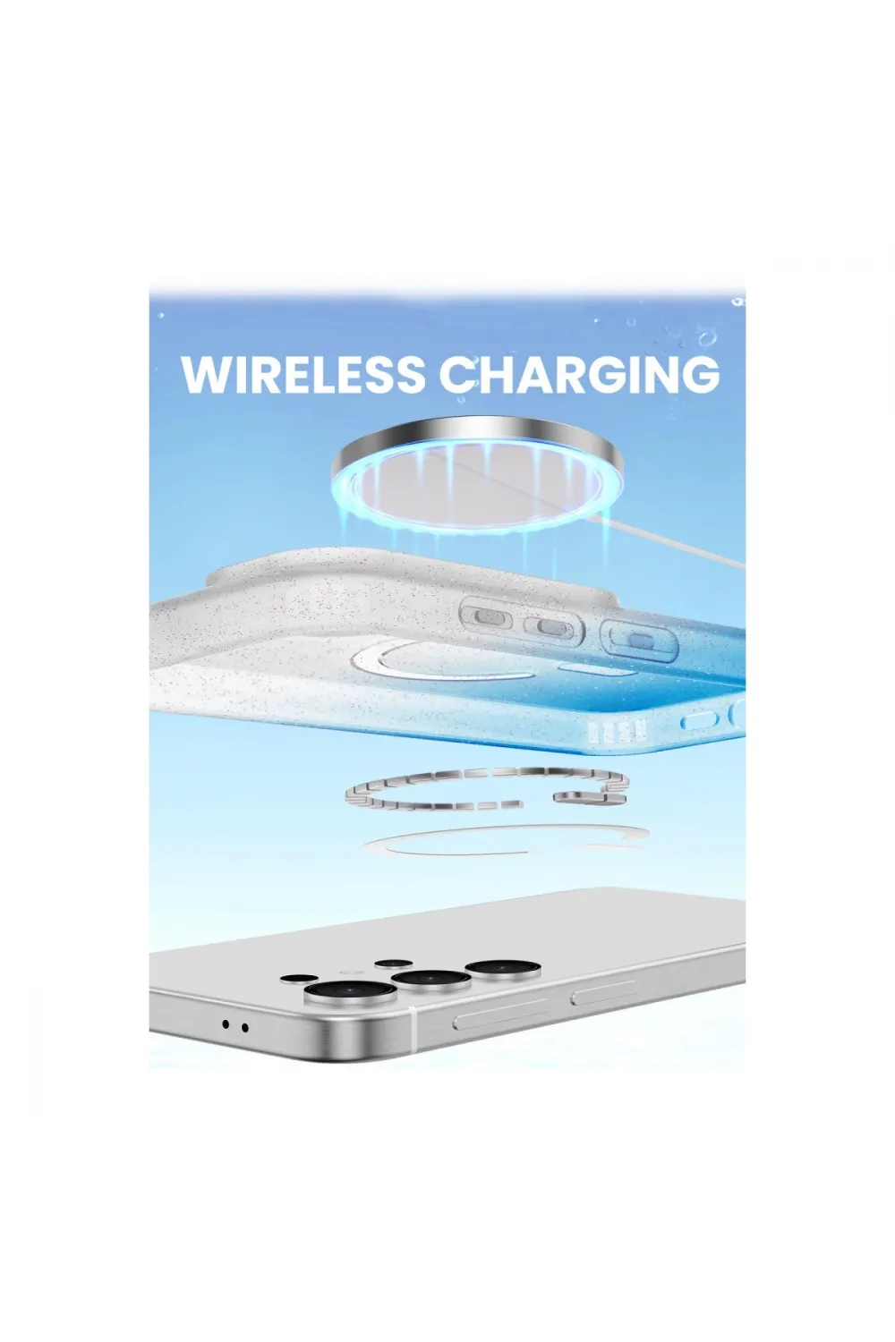 Samsung Galaxy S25 Plus Pummel Shiny Magsafe Kapak - Mavi
