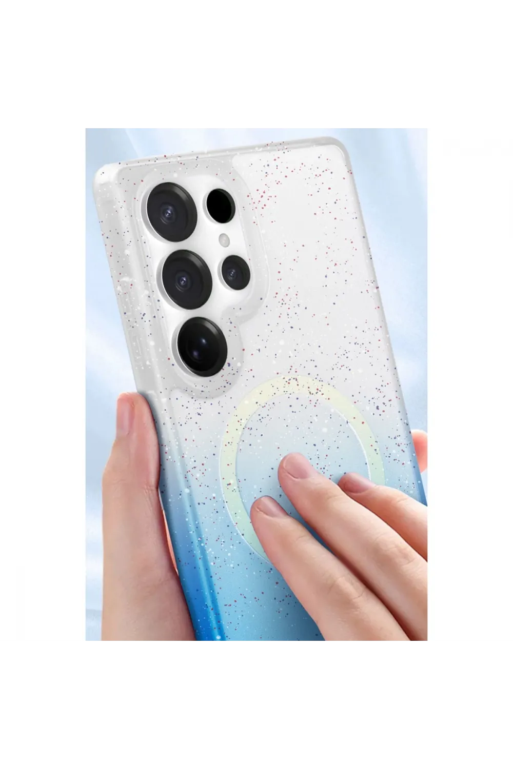 Samsung Galaxy S25 Plus Pummel Shiny Magsafe Kapak - Mor