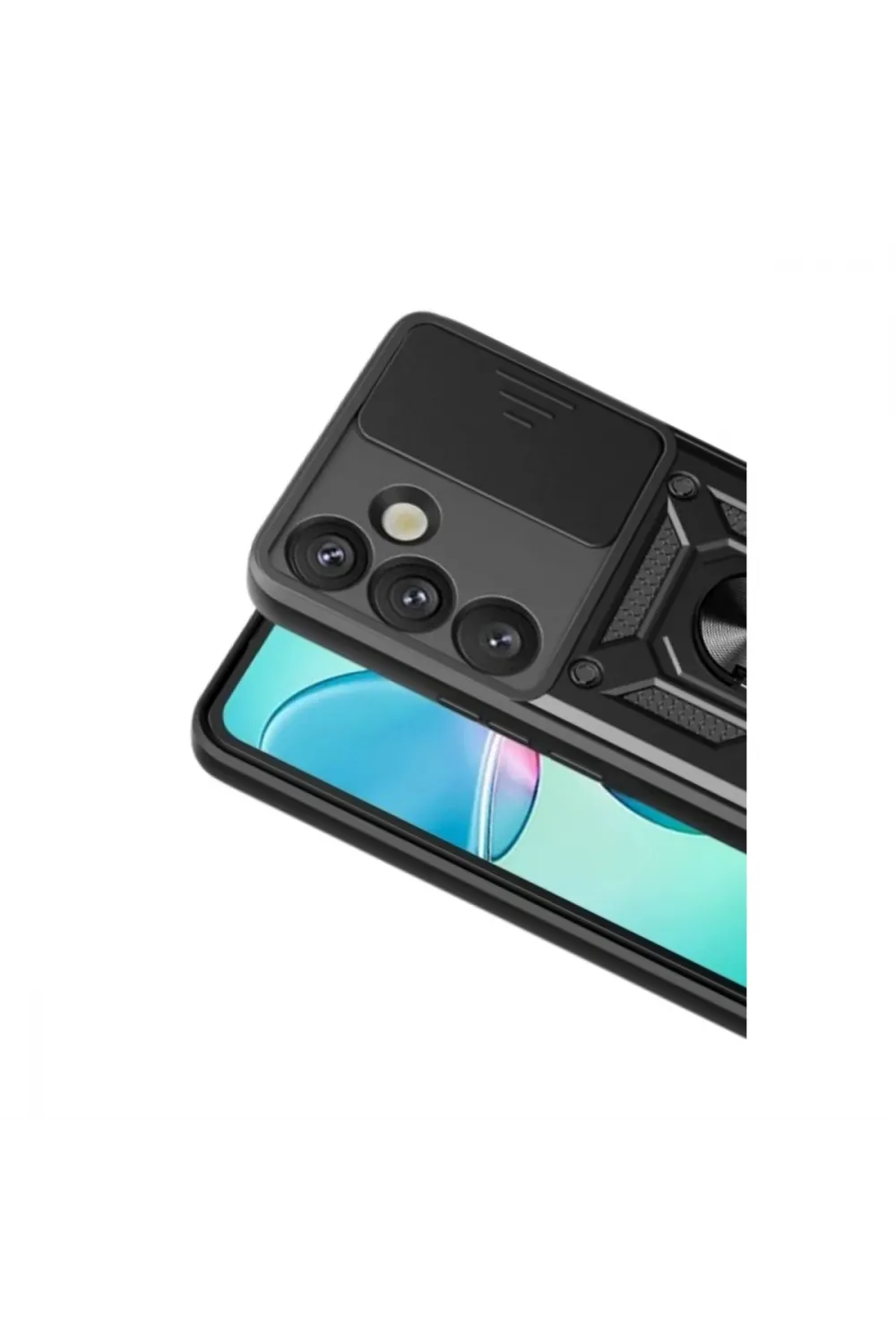 Samsung Galaxy S26 Plus Pars Lens Yüzüklü Silikon - Siyah