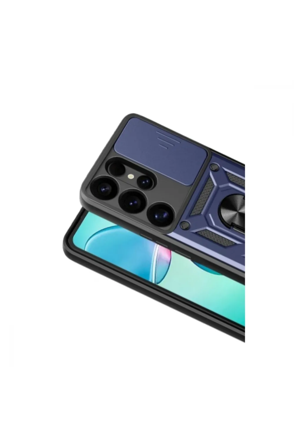 Samsung Galaxy S26 Ultra Pars Lens Yüzüklü Silikon - Lacivert