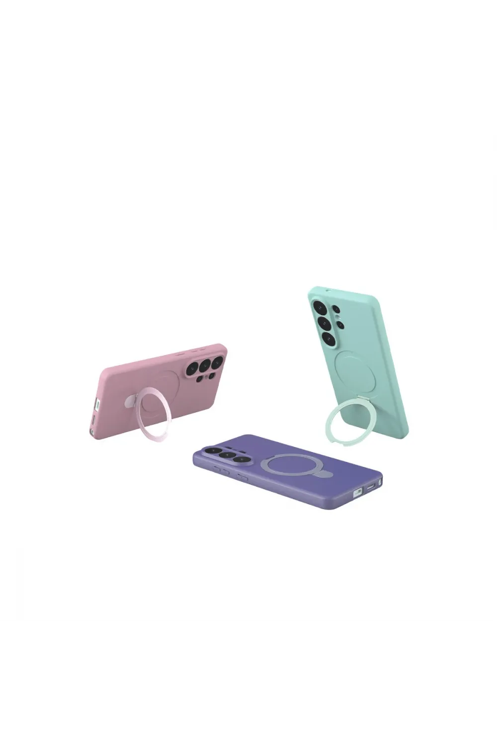 Samsung Galaxy S26 Ultra Regal Magsafe Standlı Kapak - Açık Pembe