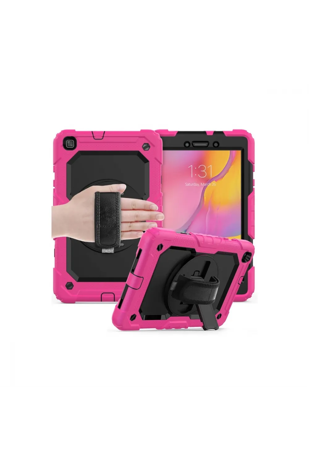 Samsung Galaxy T290 Tab A 8 Kılıf Pars Tablet Kapak - Pembe