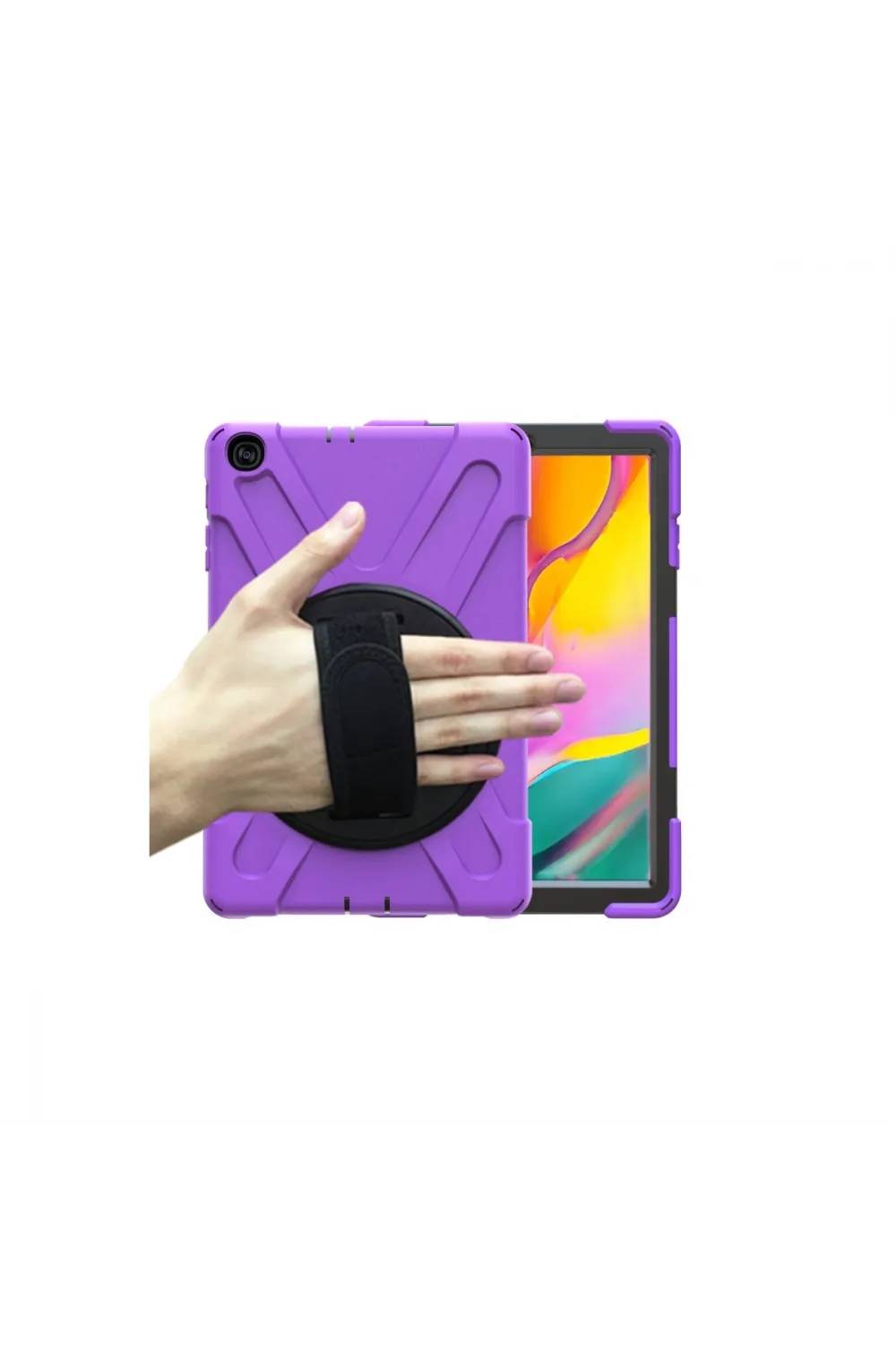Samsung Galaxy T510 Tab A 10.1 Kılıf Amazing Tablet Kapak - Mor