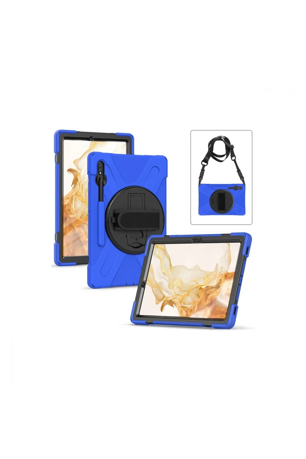Samsung Galaxy T737 Tab S7 Fe 12.4 Kılıf Amazing Tablet Kapak - Mavi