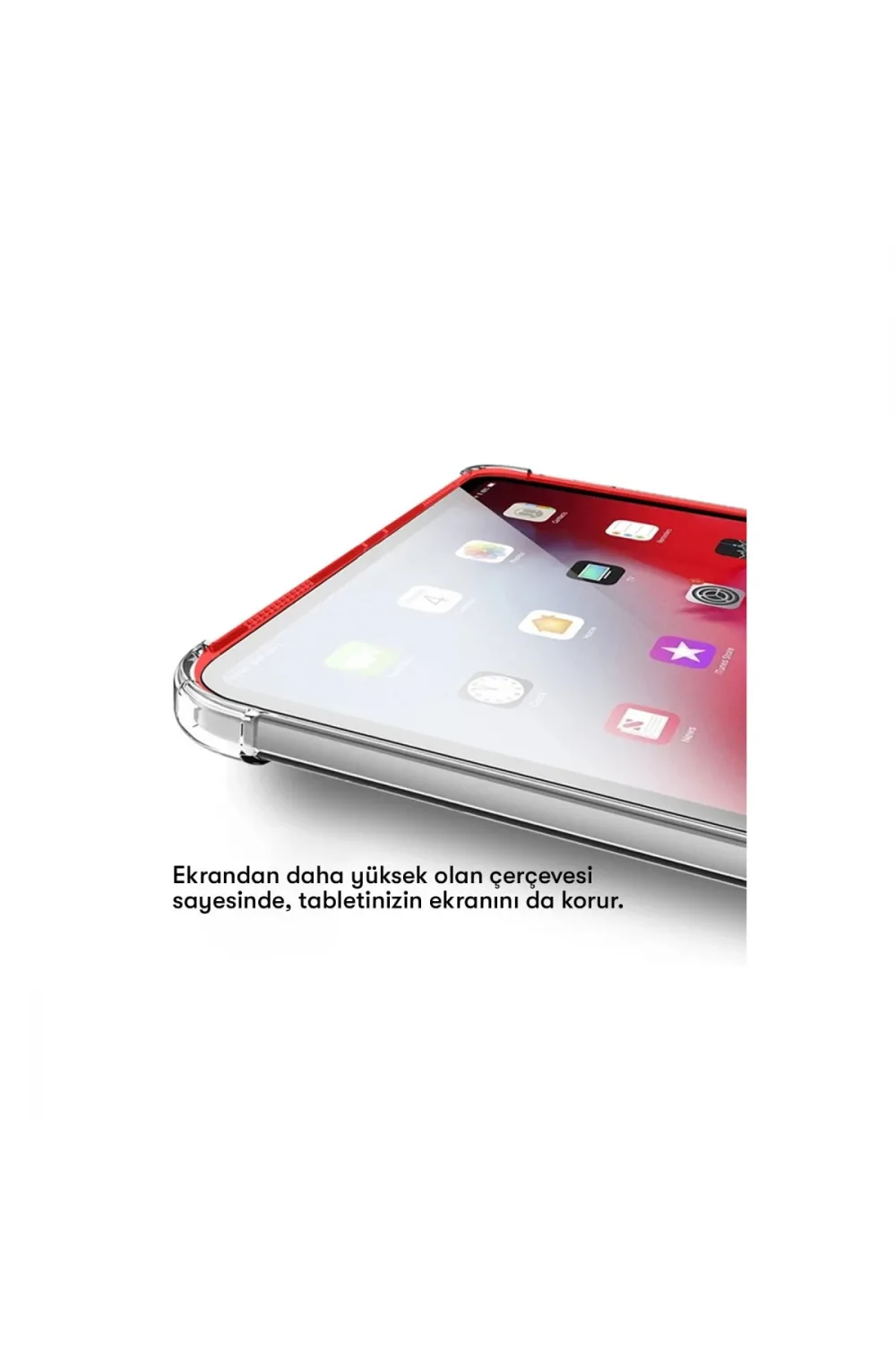 Samsung Galaxy T737 Tab S7 Fe 12.4 Kılıf Anti Shock Tablet Silikon - Şeffaf