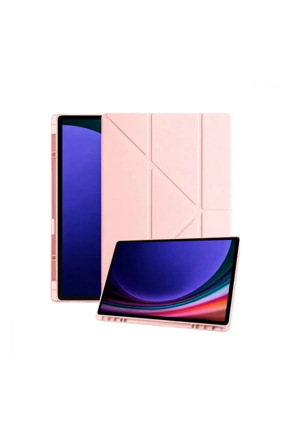 Samsung Galaxy Tab A11 Kalemlikli Mars Tablet Kılıfı - Rose Gold