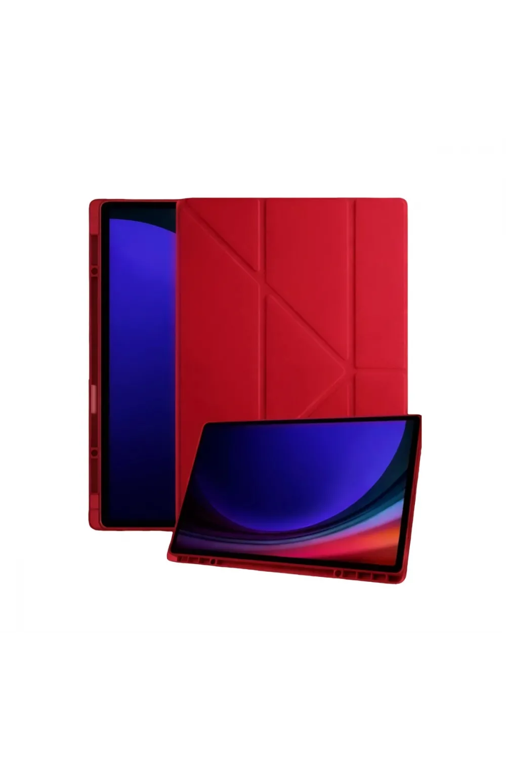 Samsung Galaxy Tab A11 Plus Kalemlikli Mars Tablet Kılıfı - Kırmızı