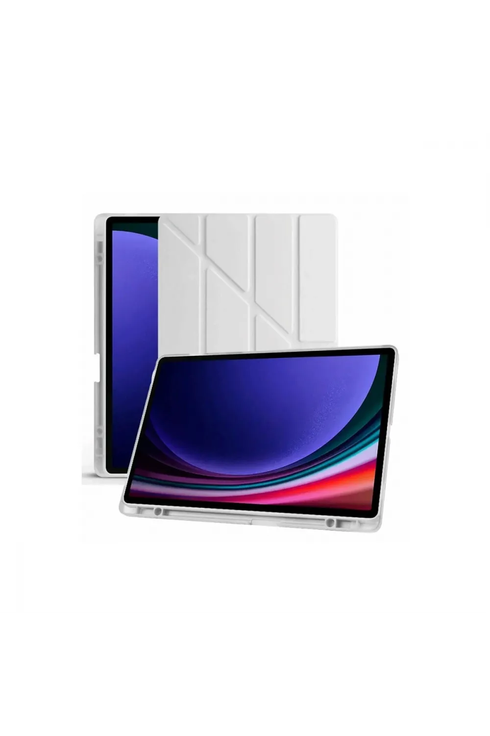 Samsung Galaxy X510 Tab S9 Fe 11 Kılıf Kalemlikli Mars Tablet Kılıfı - Gri