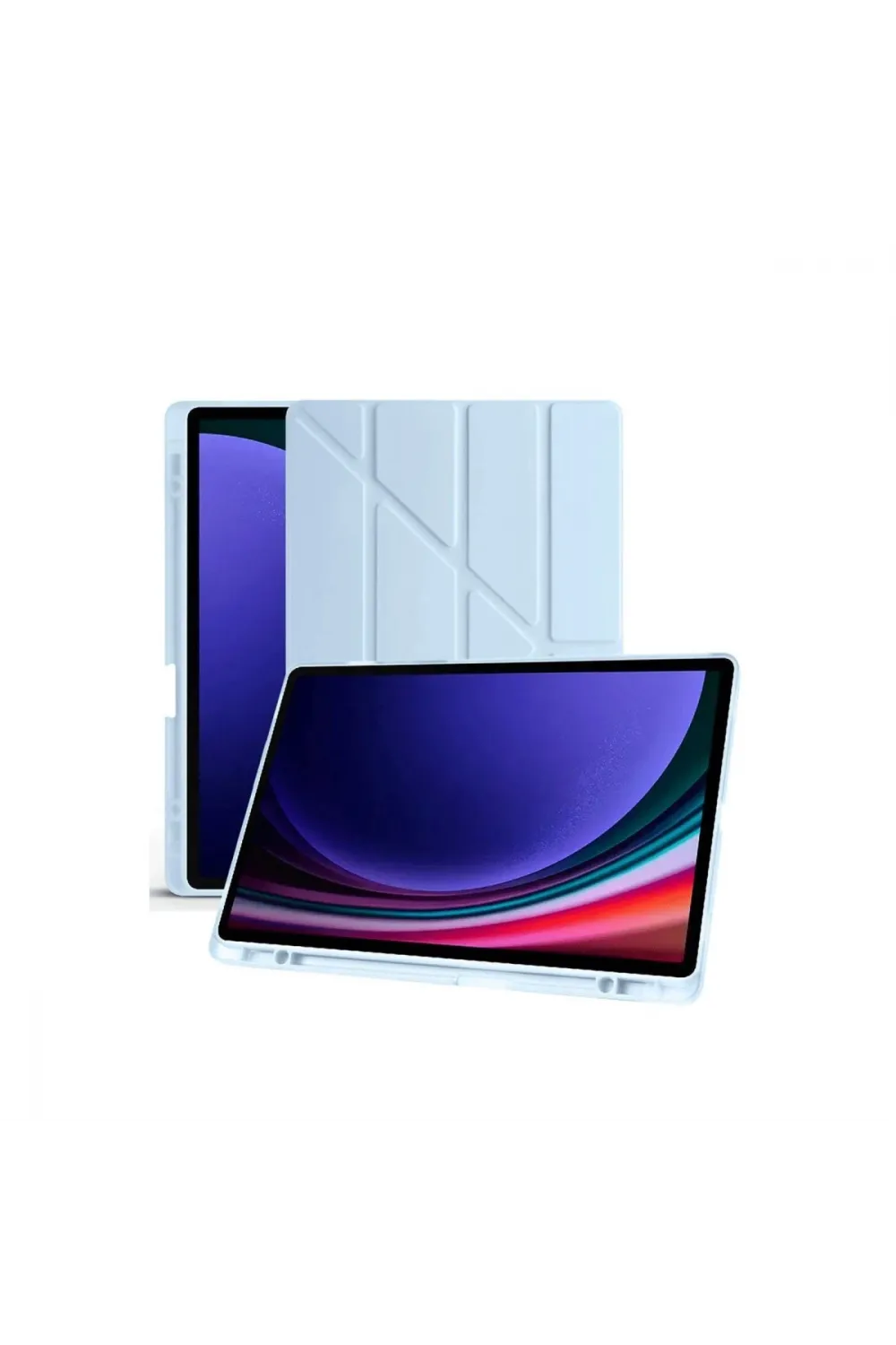 Samsung Galaxy X510 Tab S9 Fe 11 Kılıf Kalemlikli Mars Tablet Kılıfı - Mavi