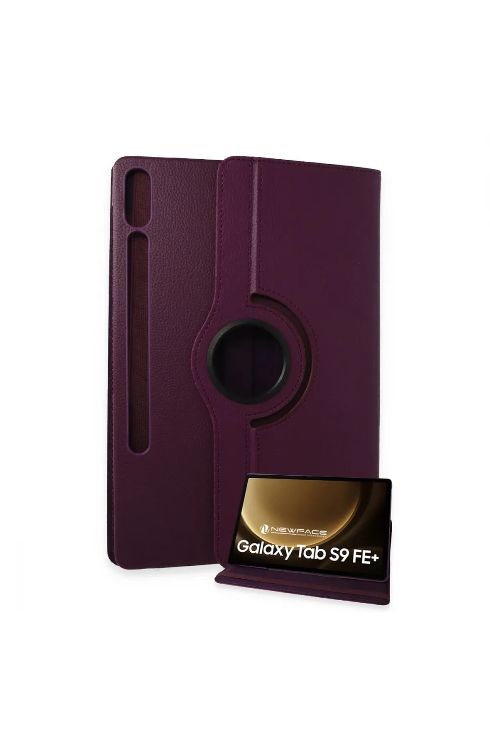 Samsung Galaxy X610 Tab S9 Fe Plus 12.4 Kılıf 360 Tablet Deri Kılıf - Mürdüm