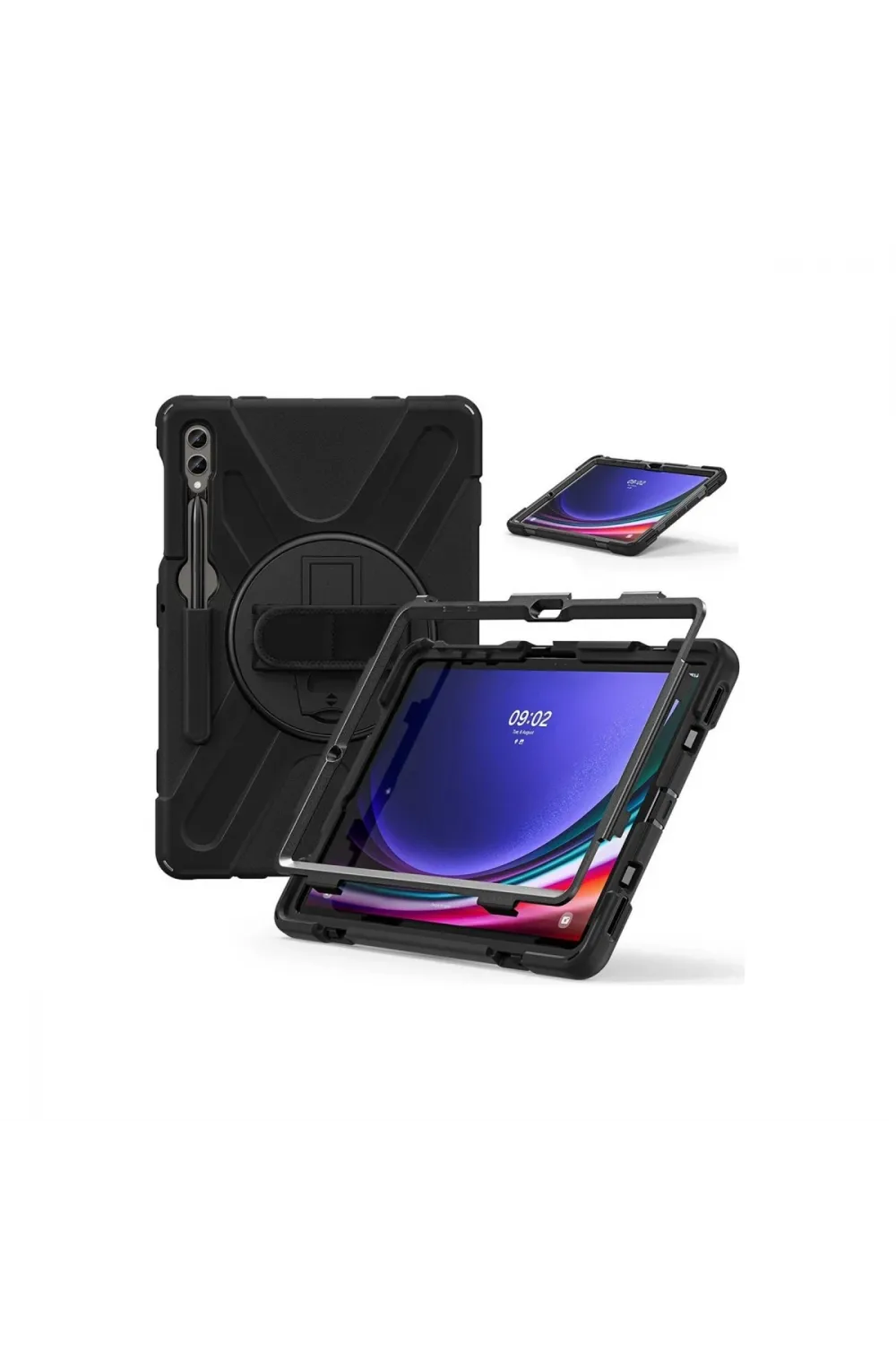 Samsung Galaxy X610 Tab S9 Fe Plus 12.4 Kılıf Amazing Tablet Kapak - Siyah