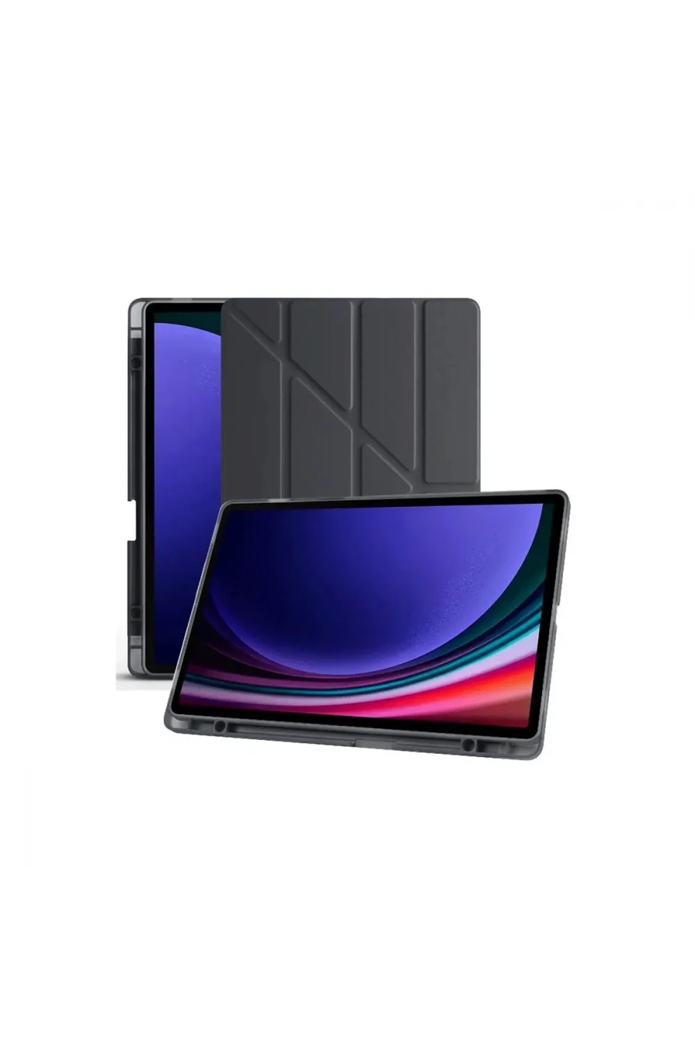 Samsung Galaxy X610 Tab S9 Fe Plus 12.4 Kılıf Kalemlikli Mars Tablet Kılıfı - Siyah