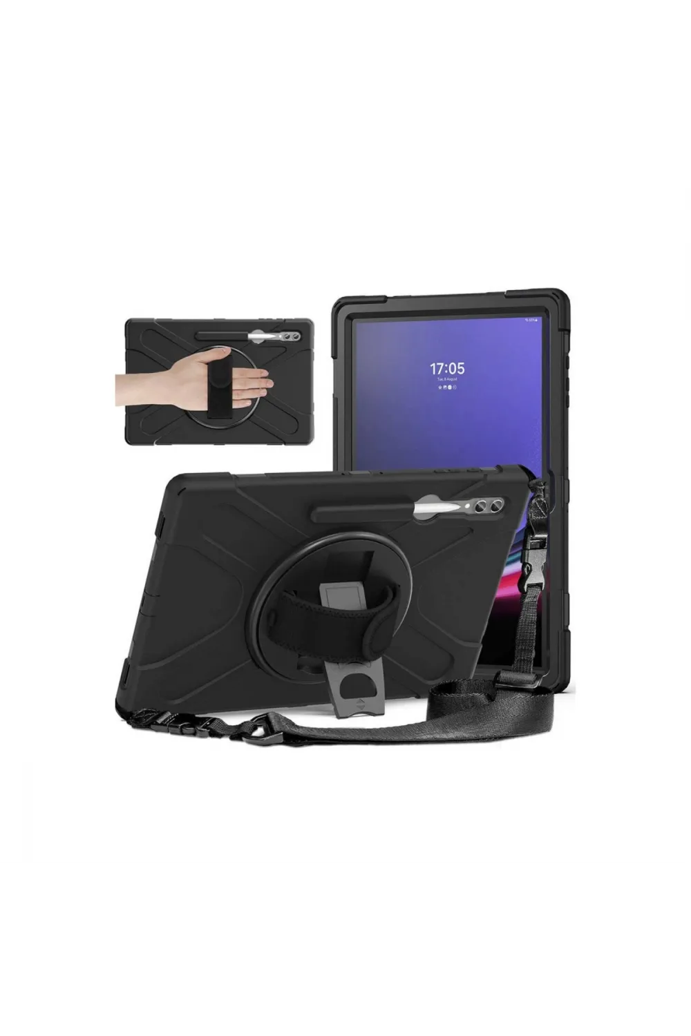 Samsung Galaxy X930 Tab S11 Ultra 14.6 Kılıf Amazing Tablet Kapak - Siyah