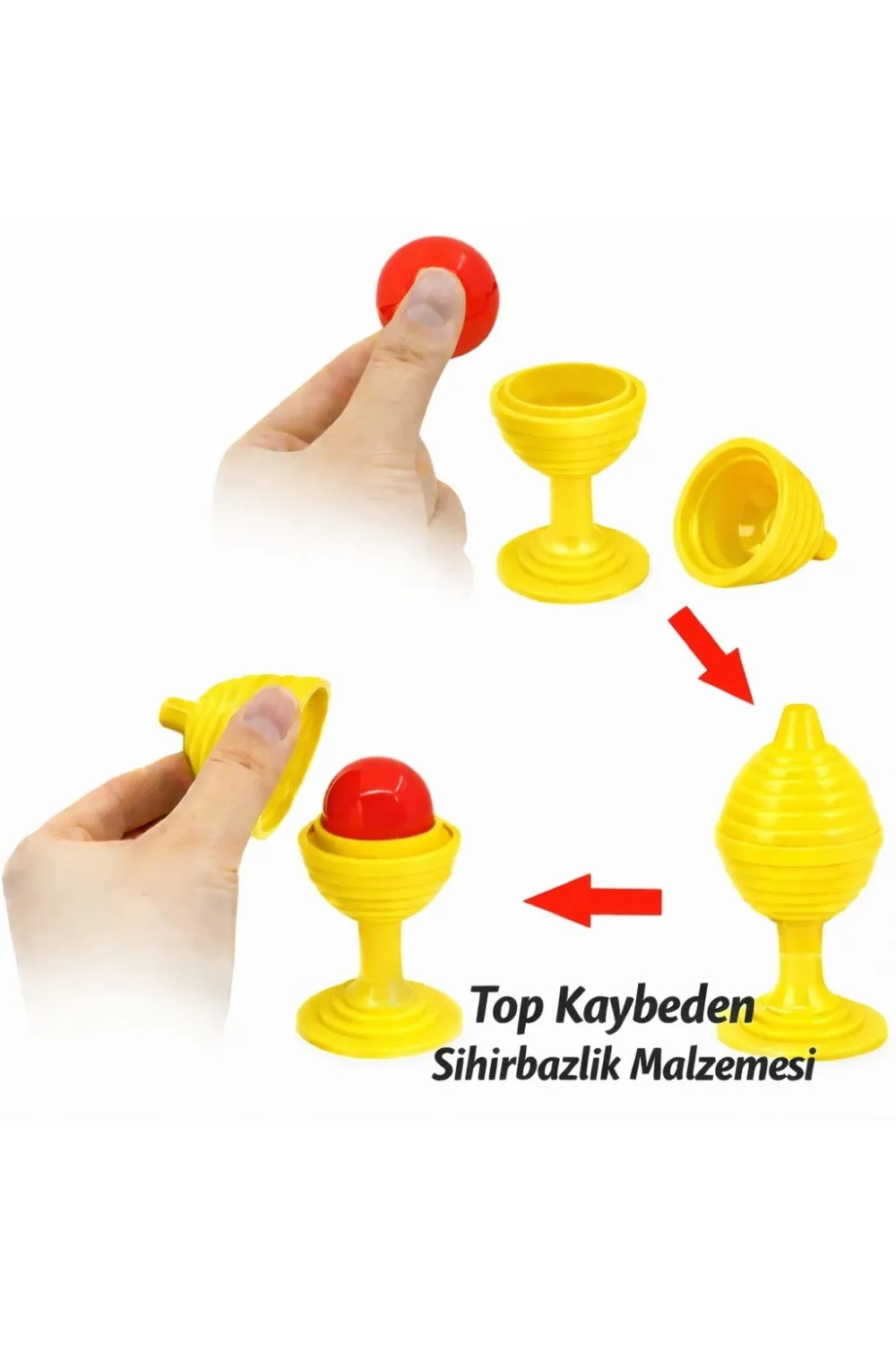 Sarı Renk Sihirli Kupa Top Kaybetme Oyunu 7 Cm