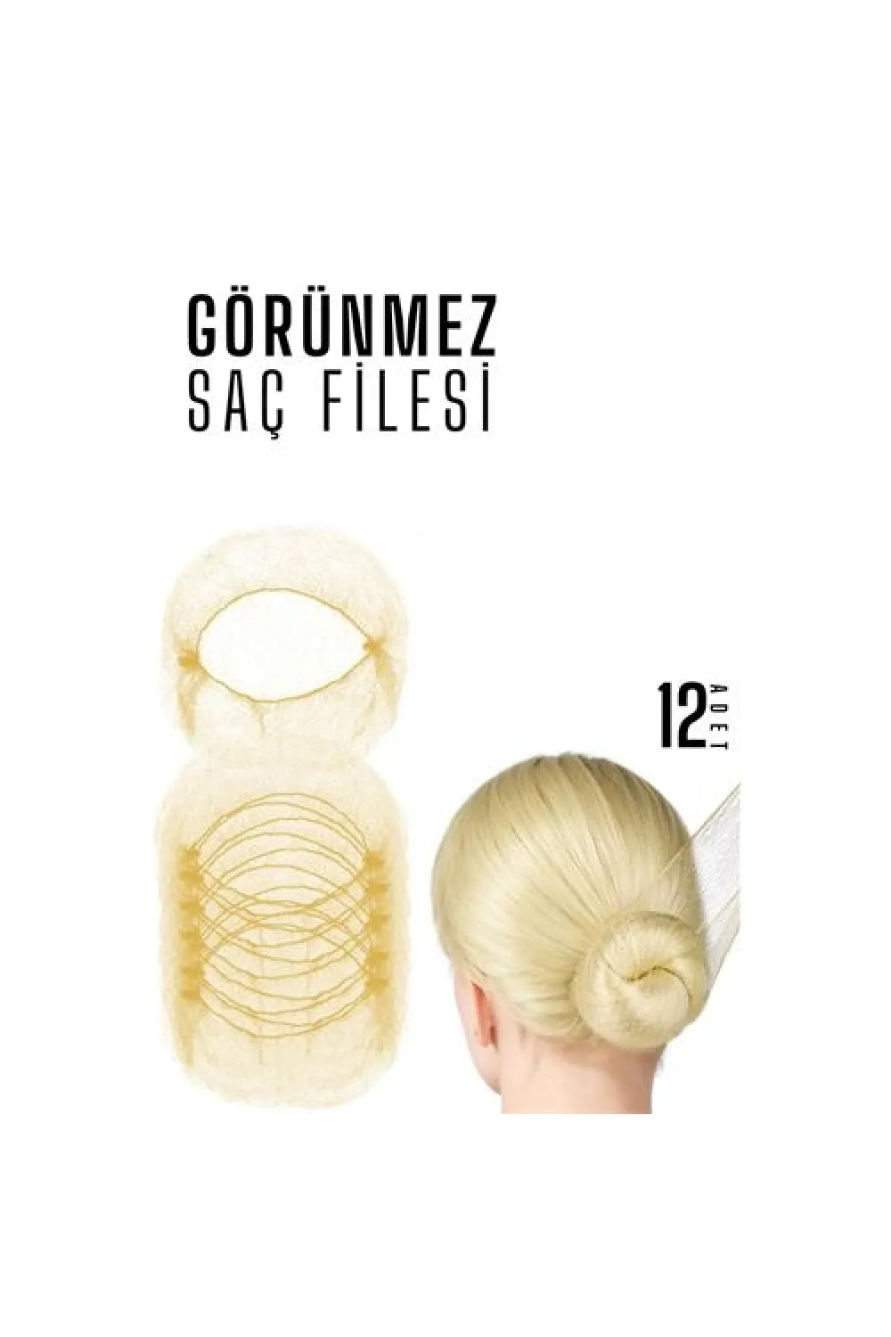 SARI Saç Filesi Görünmez 12 ADET 720100