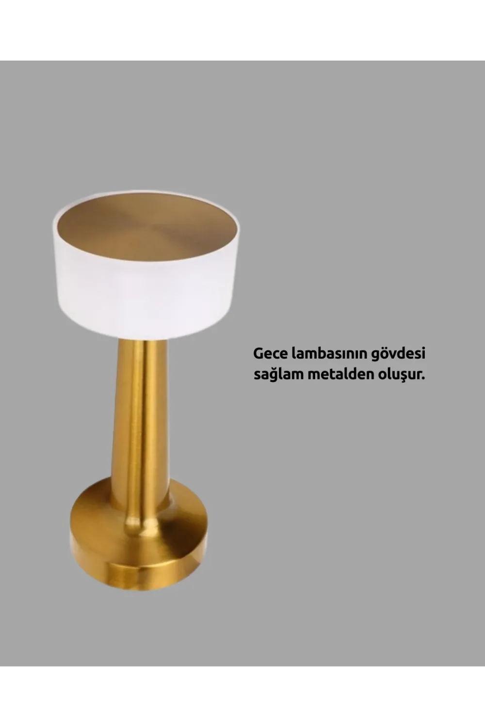 Şarj Edilebilir Led Masa Lambası Usb Girişli, Metal Yapı