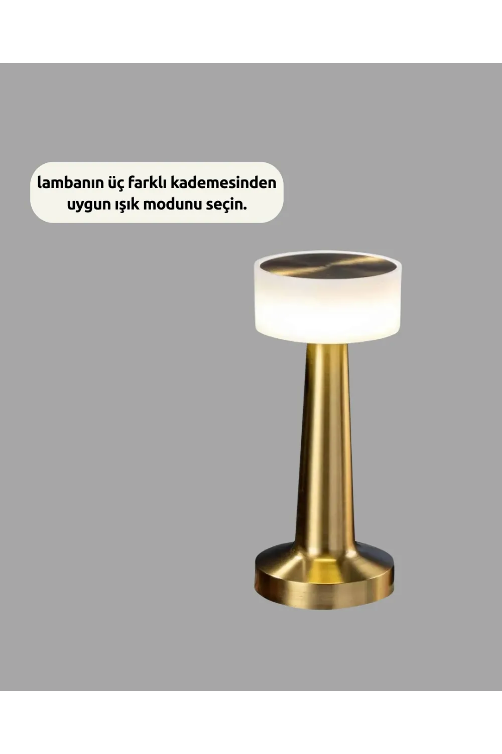 Şarj Edilebilir Led Masa Lambası Usb Girişli, Metal Yapı
