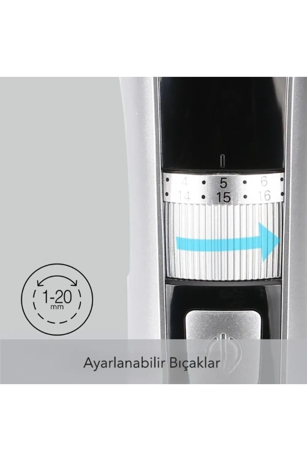 Şarjlı Ayarlanabilir Başlıklı Saç Sakal Traş Makinesi