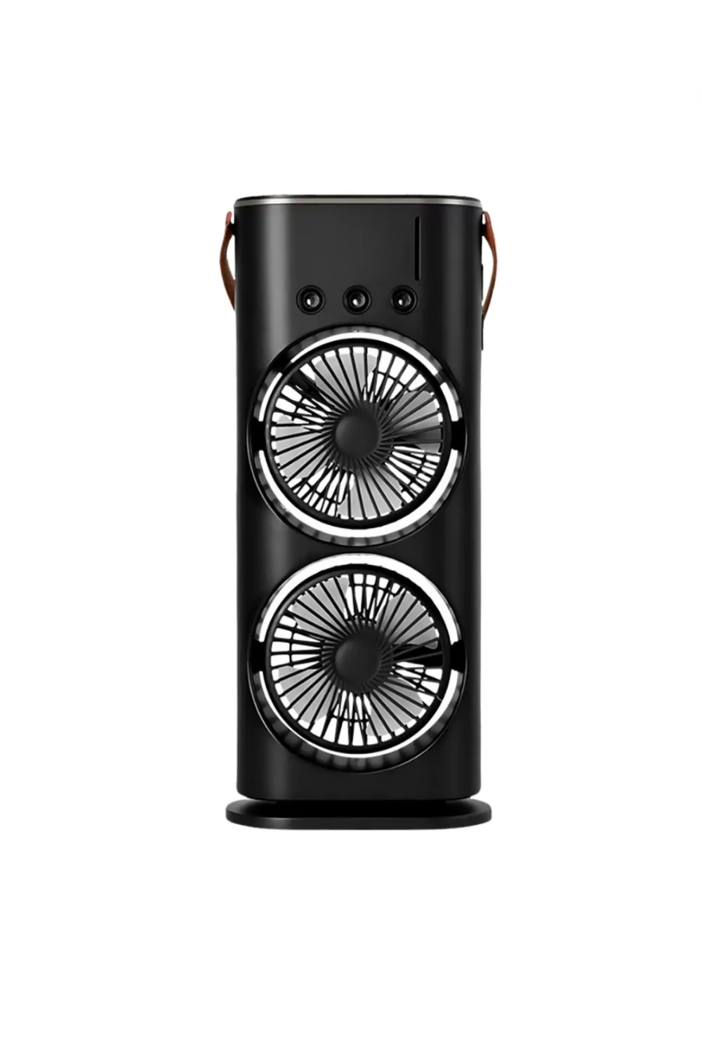 Şarjlı Buharlı Serinletici Fan Rgb Işıklı Çift Pervaneli Masa Fanı