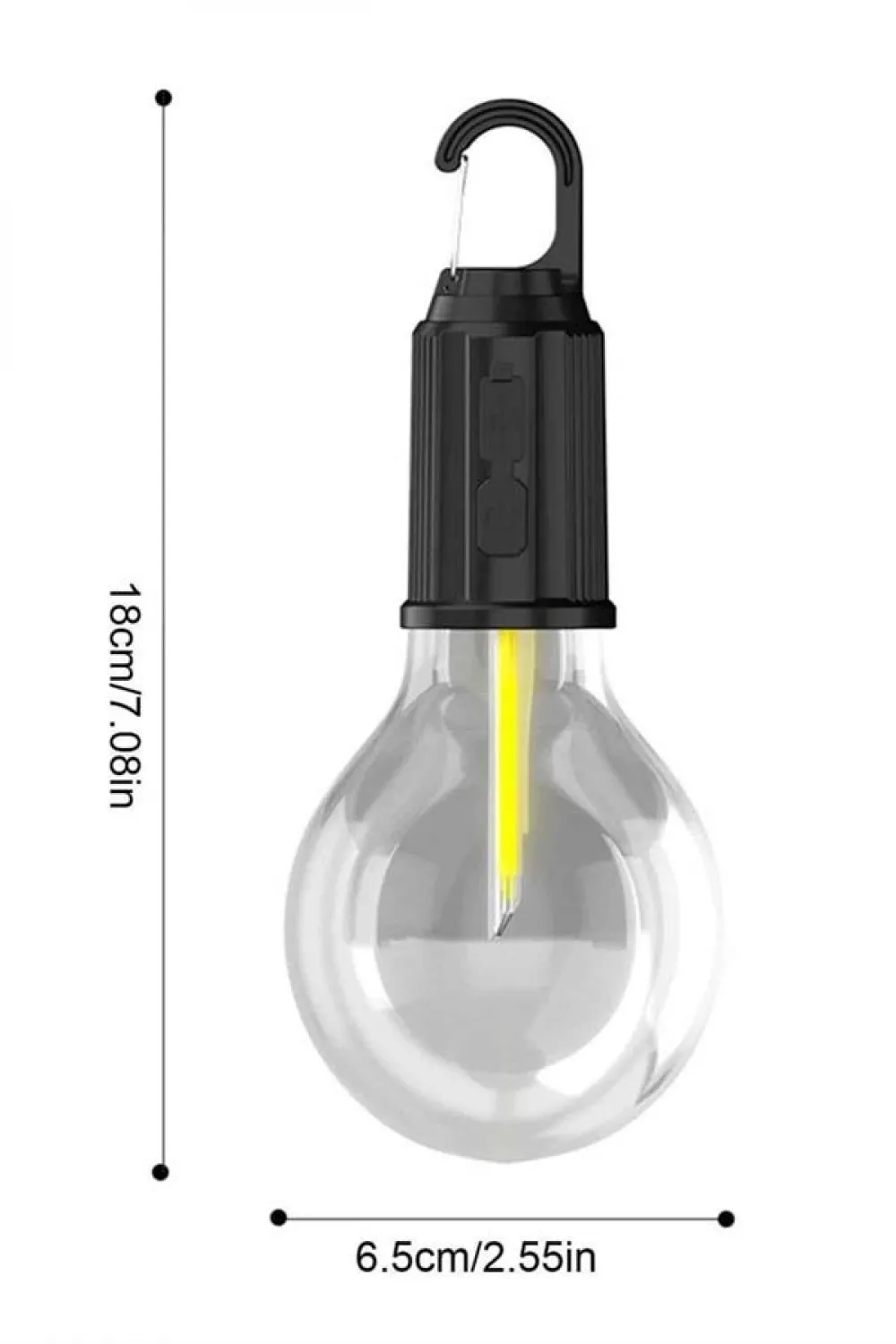 Şarjlı Dekoratif Kamp Lambası Askılı Ampul Led Işık Type-c Girişli