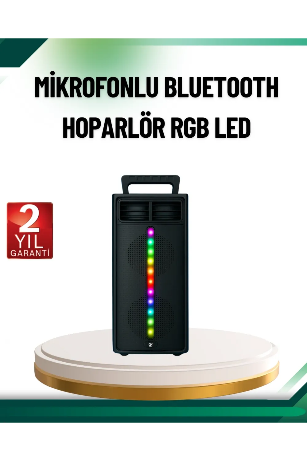 Şarjlı Işıklı Bluetooth Hoparlör | Usb, Aux, Tf Kart Ve Radyo Destekli
