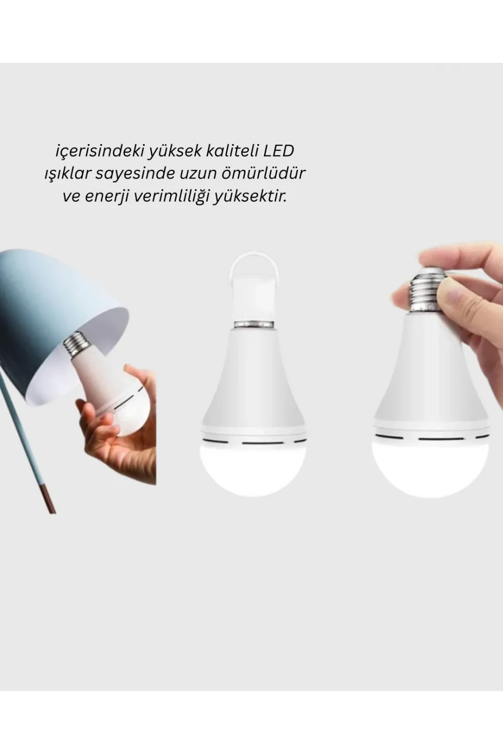 Şarjlı Led Ampul 30 Watt Soğuk Beyaz