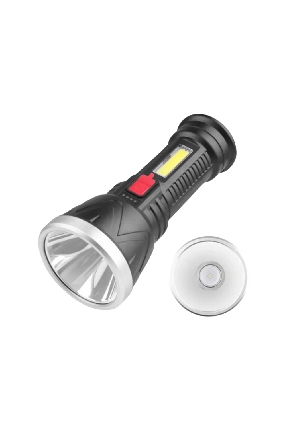 Şarjlı Led El Feneri 9 Led Güçlü Işık Ve 4 Modlu Kullanım