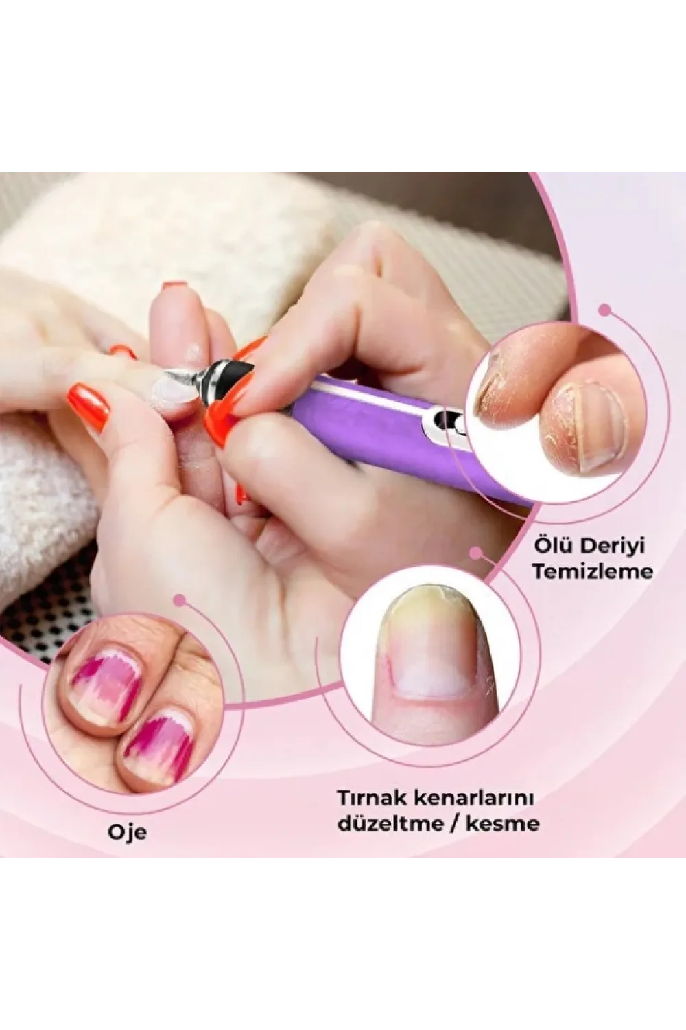 Şarjlı Manikür Pedikür Tırnak Bakım Seti