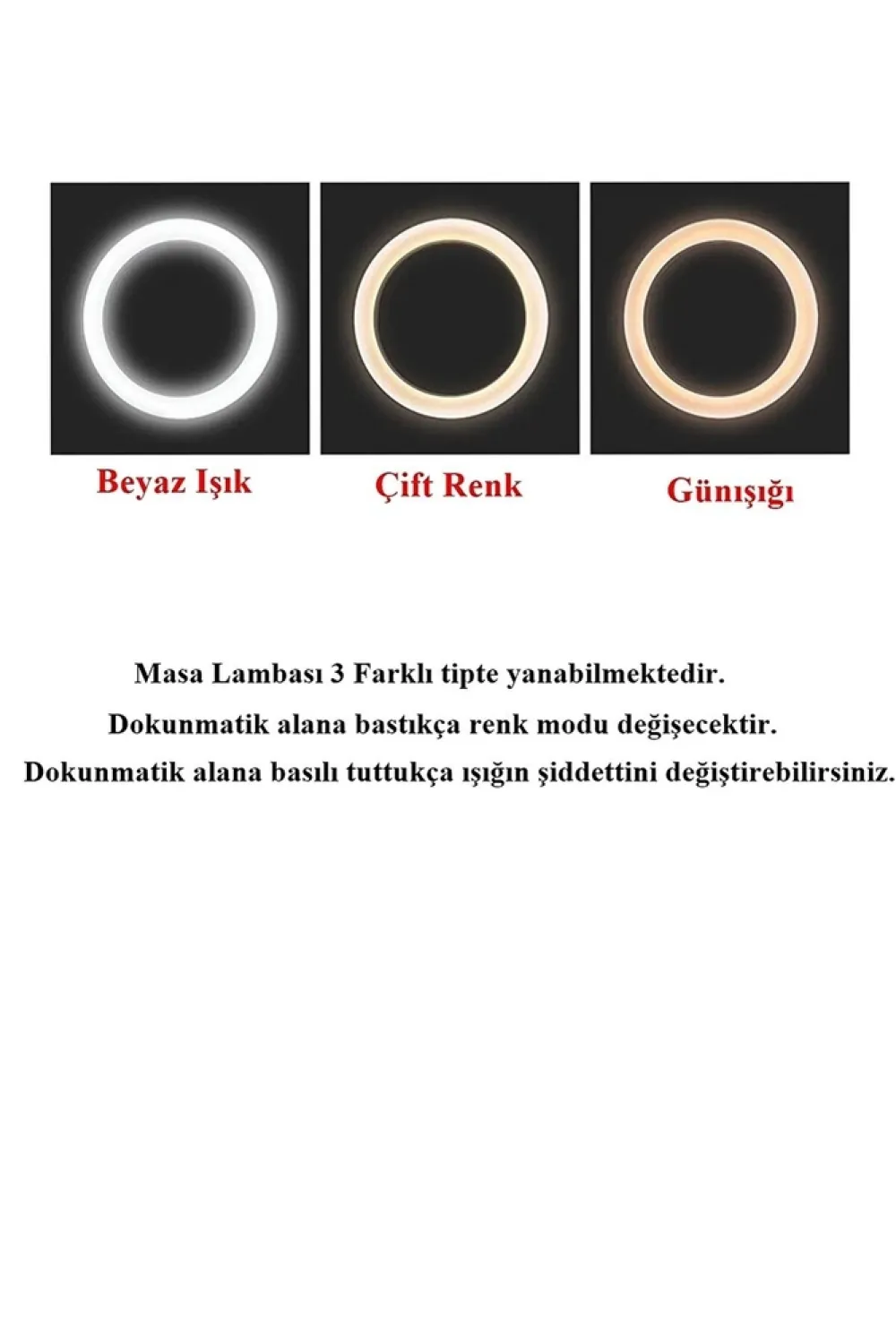 Şarjlı Sarı Ve Beyaz Renk Masa Lambasi Wt-005