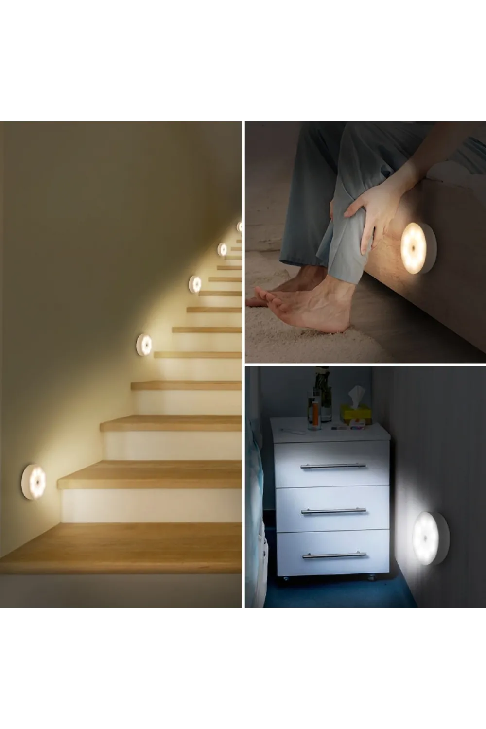Şarjlı Sensörlü Gece LED Lambası