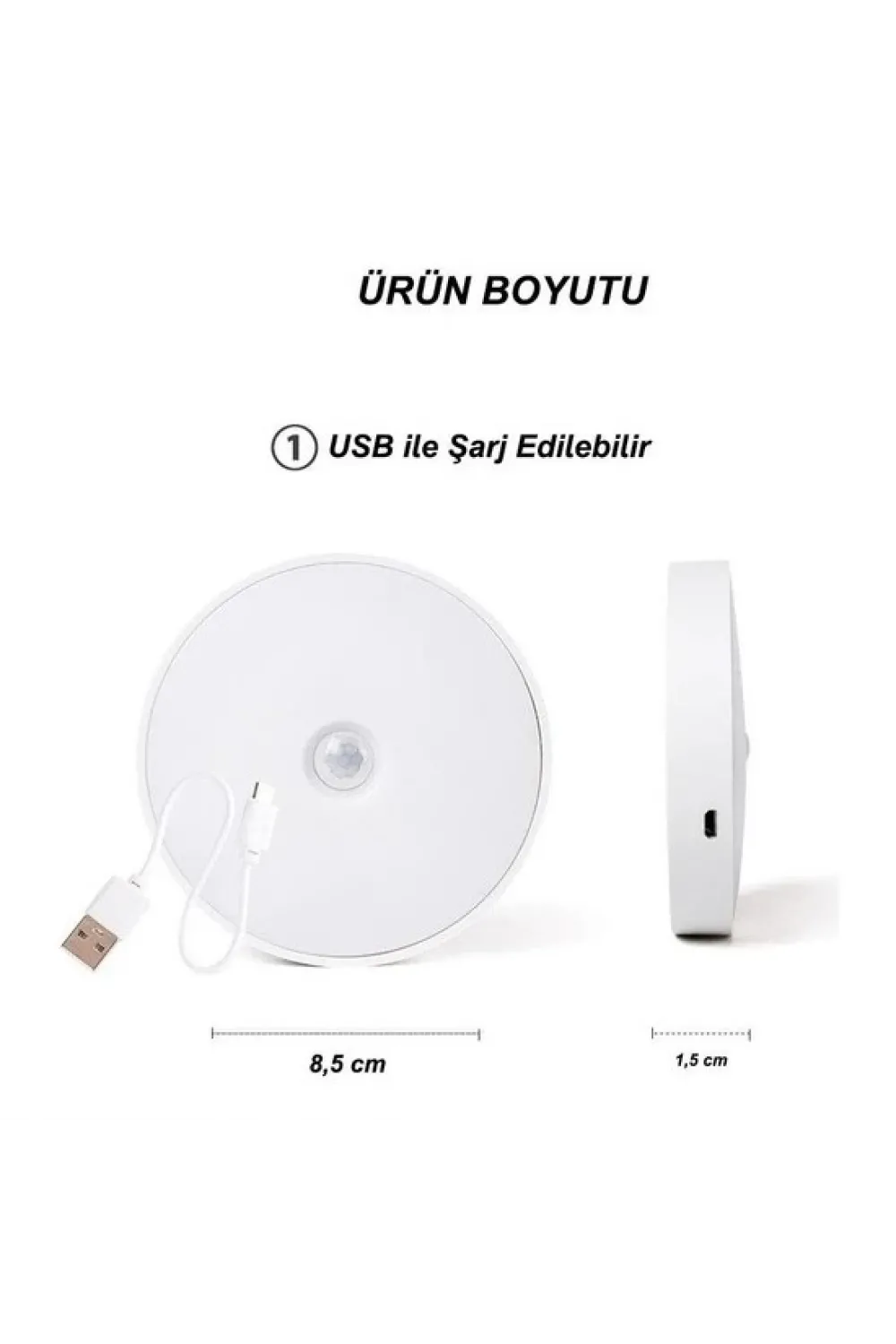 Şarjlı Sensörlü Gece Led Lambası Egonex