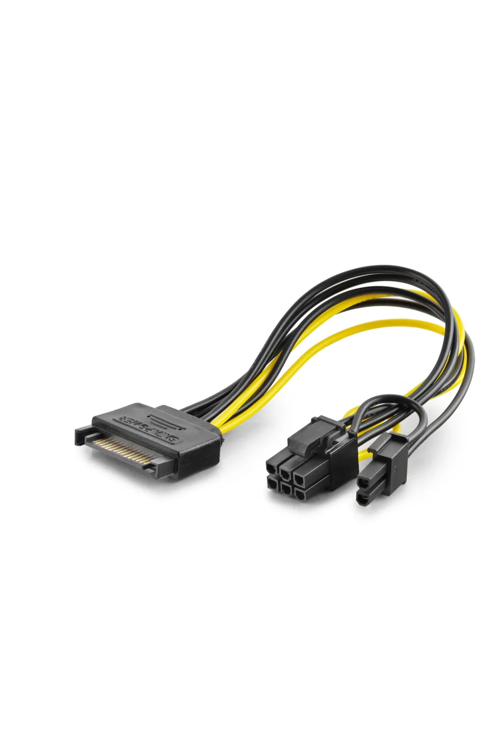 Sata To 6+2 Pin Ekran Kartı Power Kablosu 26 Cm - Siyah HDX5570