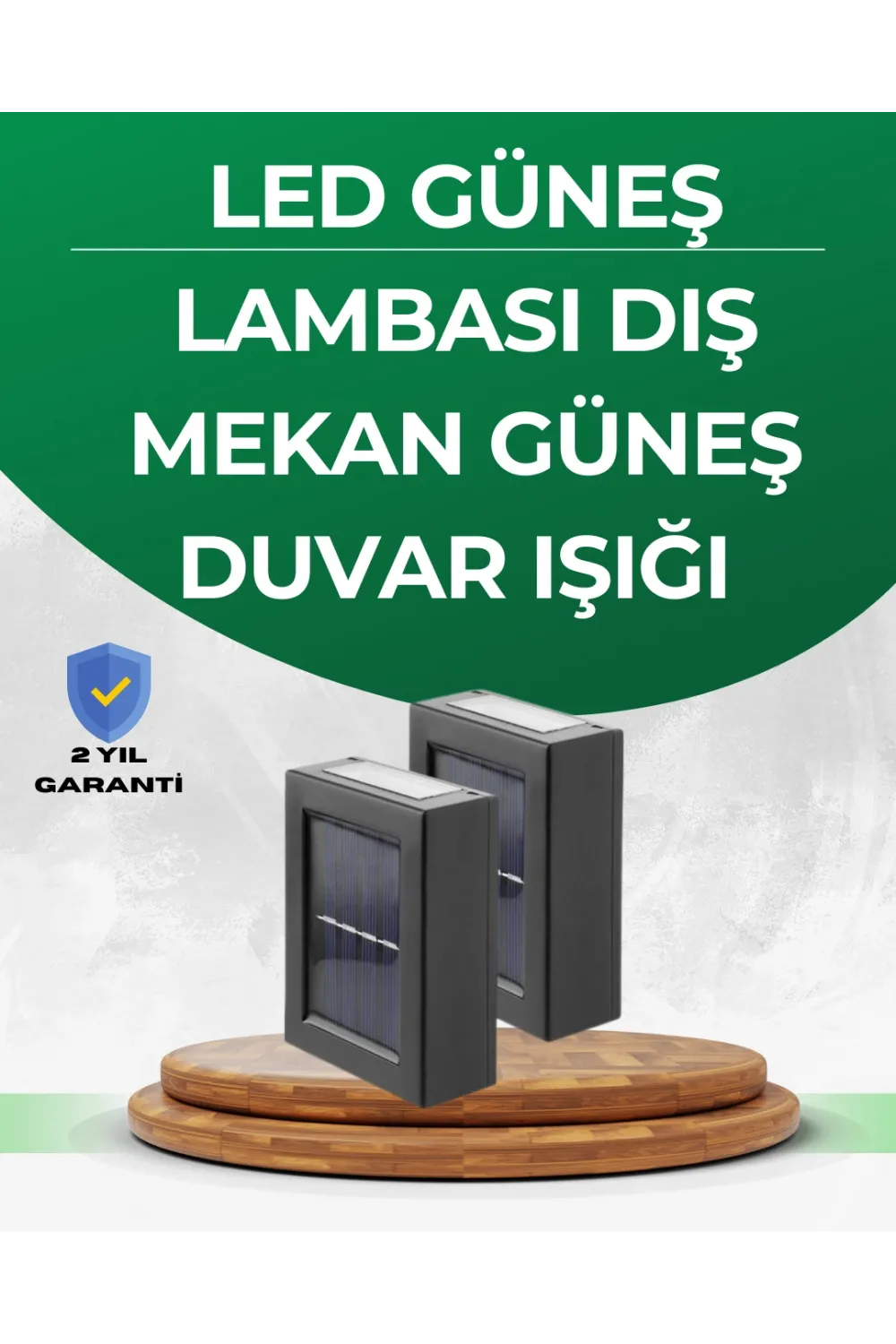 Şeffaf Abajurlu Duvar Tipi Solar Işık