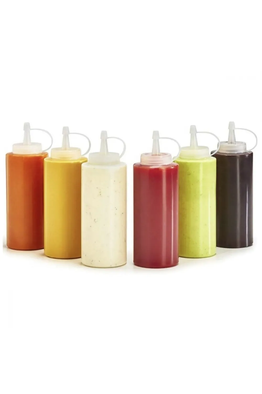Şeffaf Kapaklı Sızdırmaz Yağlık Sosluk Şişesi Plastik Yağdanlık 400 Ml. Ap-9028