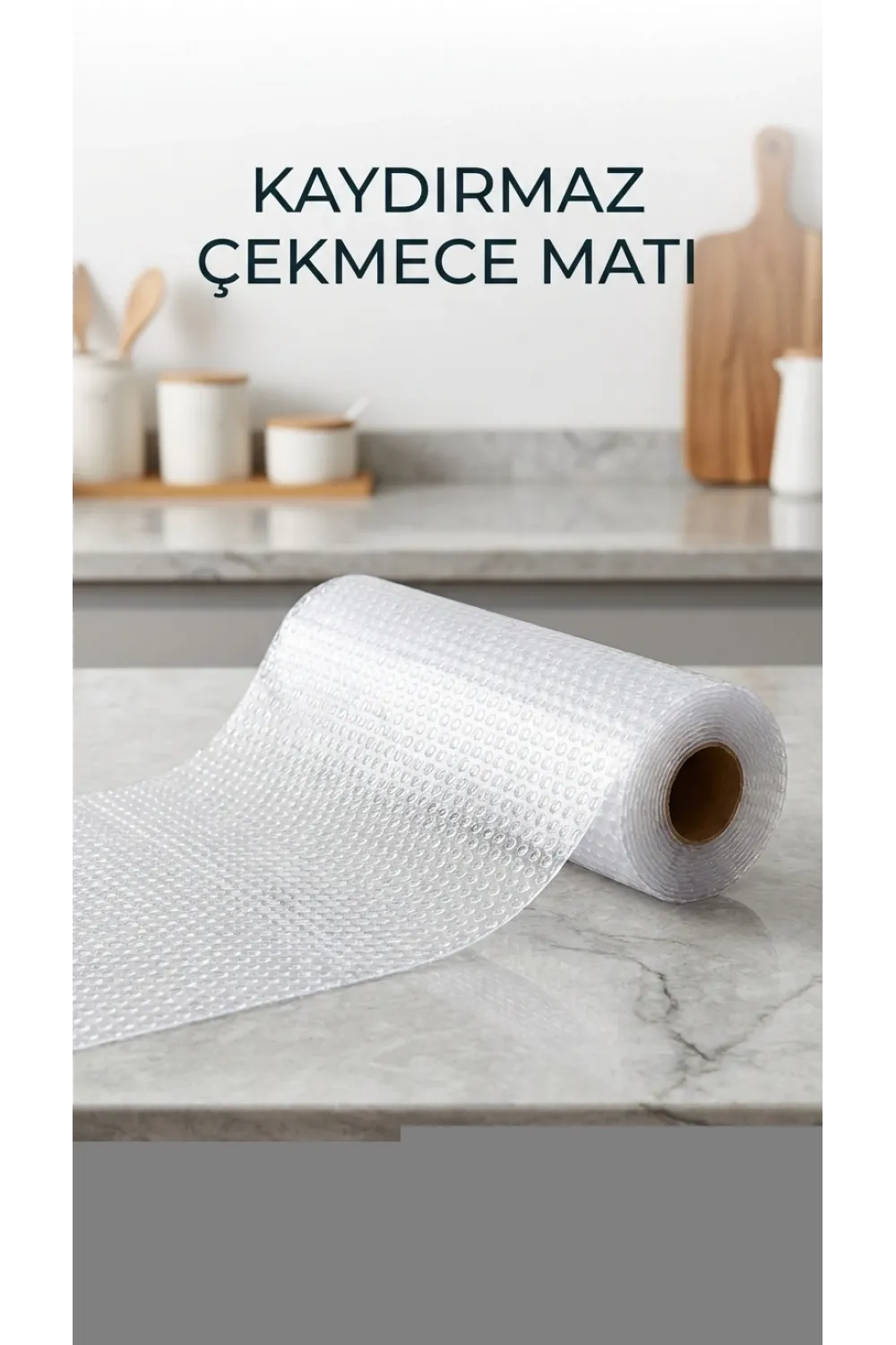Şeffaf Kaydırmaz Dolap İçi Raf Örtüsü 45x300 Cm Koruyucu Pvc
