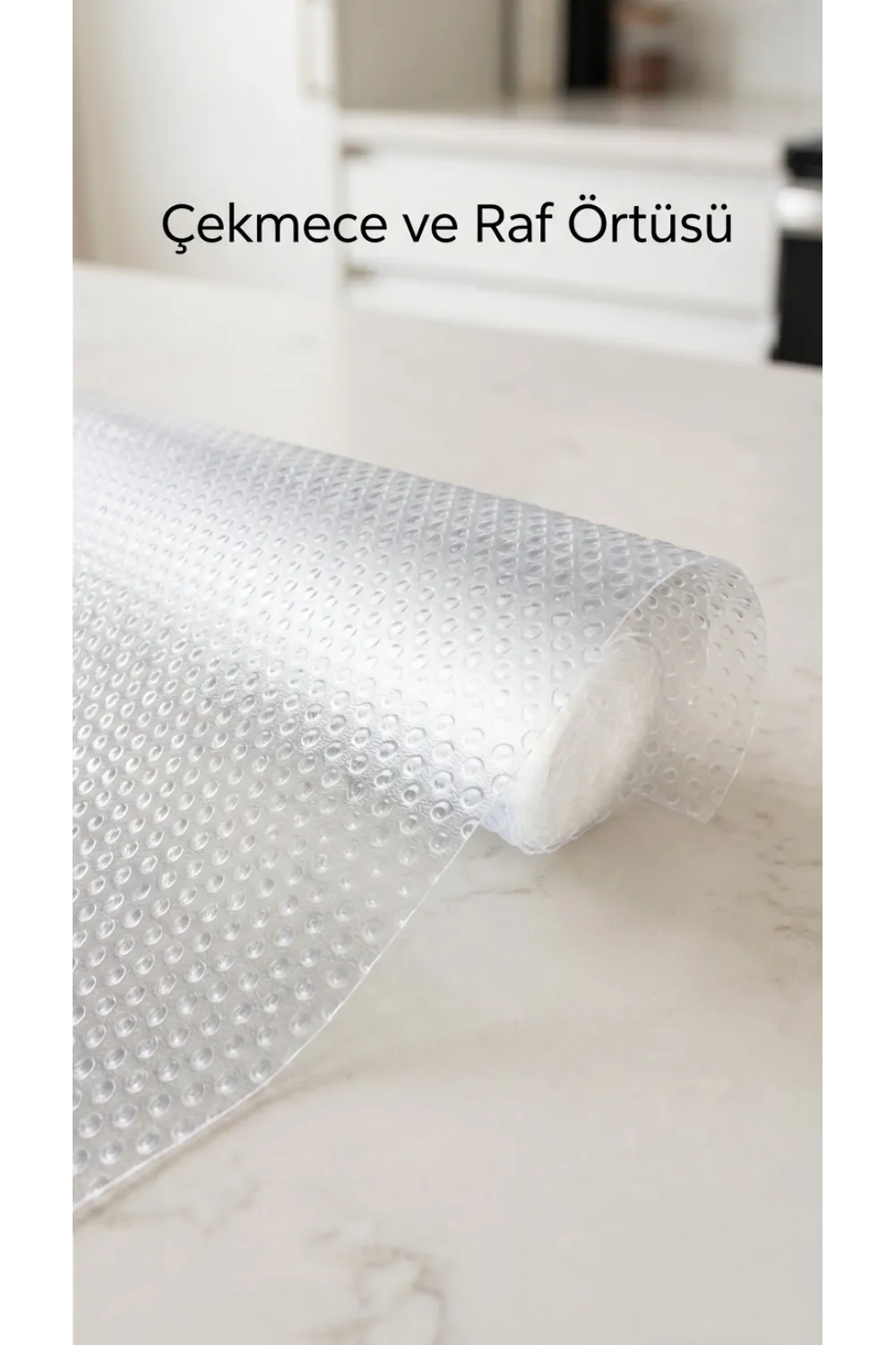 Şeffaf Pvc Kaydırmaz Raflık Dolap İçi Çekmece Örtüsü 45x300 Cm