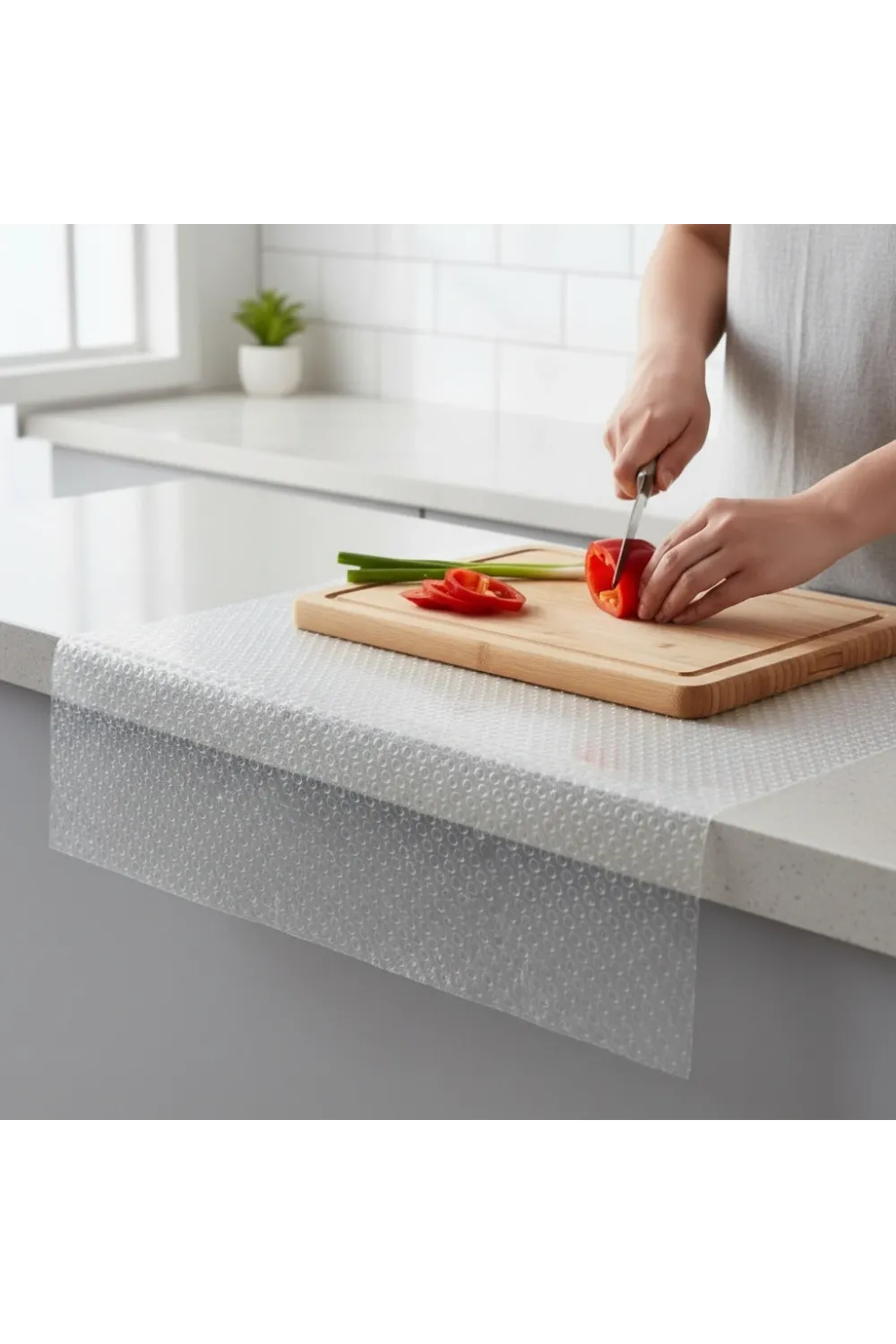 Şeffaf Pvc Kaydırmaz Raflık Dolap İçi Çekmece Örtüsü 45x300 Cm