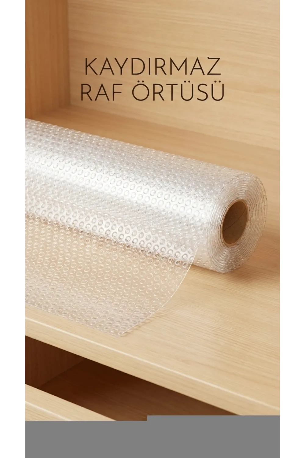 Şeffaf Pvc Kaydırmaz Raflık Dolap İçi Çekmece Örtüsü 45x300 Cm Koruyucu